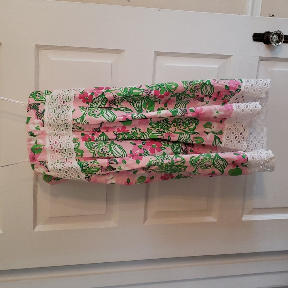 Lily Pulitzer Strapless Lace Tiger Floral Dress - Picture 4 of 14